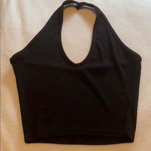 Cropped halter top